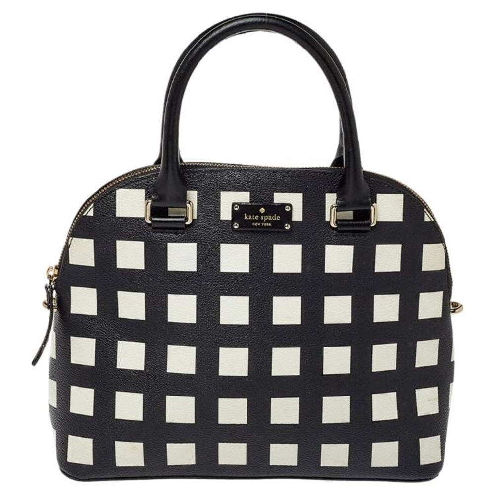 Kate Spade Black & White Square Print Bag